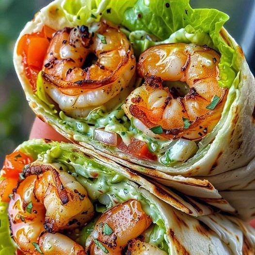 Grilled Shrimp Caesar Wraps 1