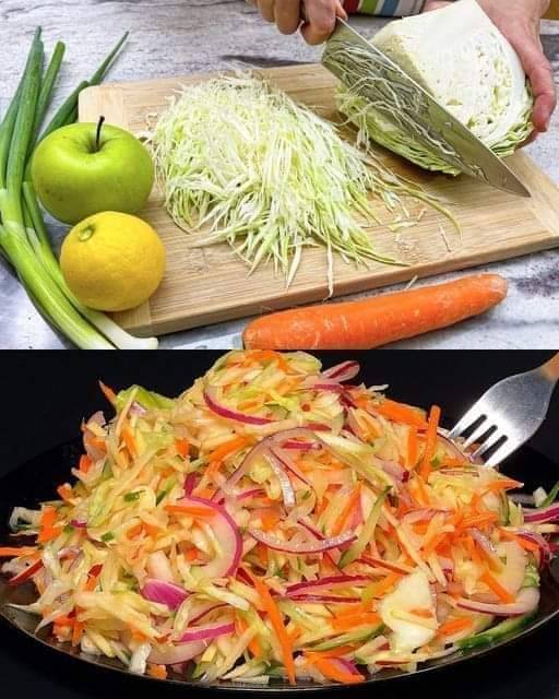 Cabbage, Carrot, and Apple Salad 8 Cabbage, Carrot, and Apple Salad