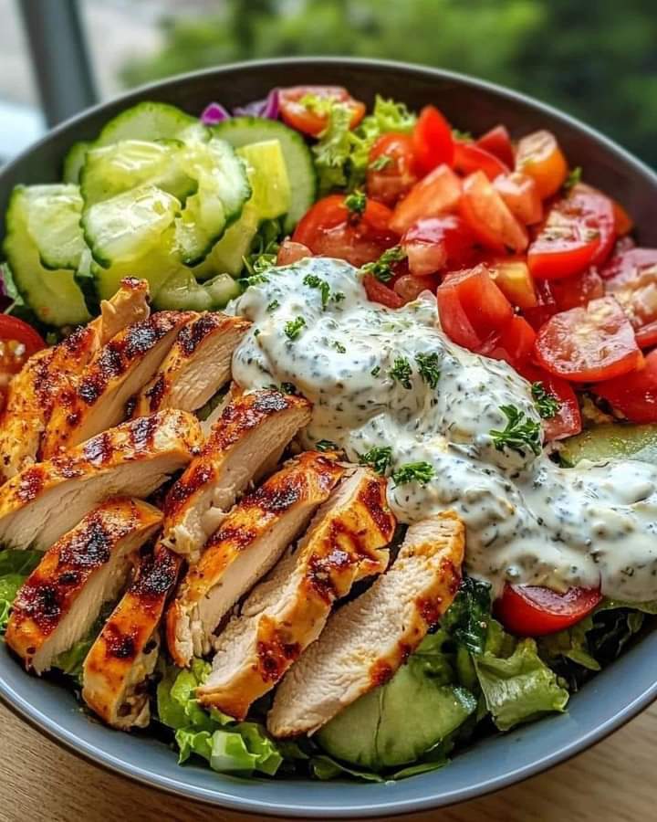Mediterranean Chicken Salad with Creamy Tzatziki 1