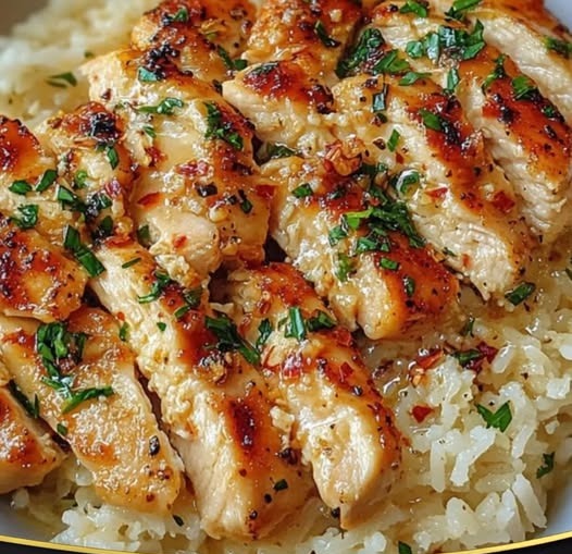 Chicken Scampi with Garlic Parmesan Rice 1