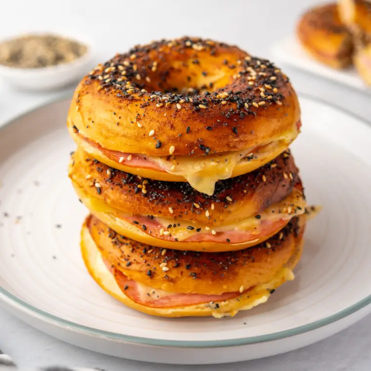 Air Fryer Bagel Breakfast Sliders 1