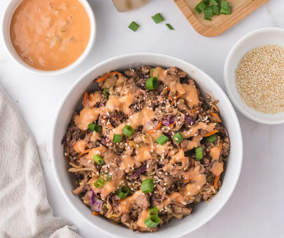 Air Fryer Egg Roll in a Bowl 1