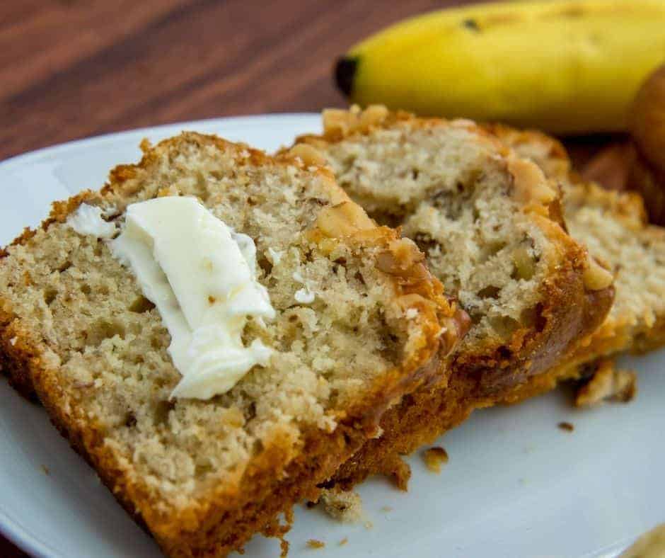 Air Fryer Banana Walnut Pound Cake 1