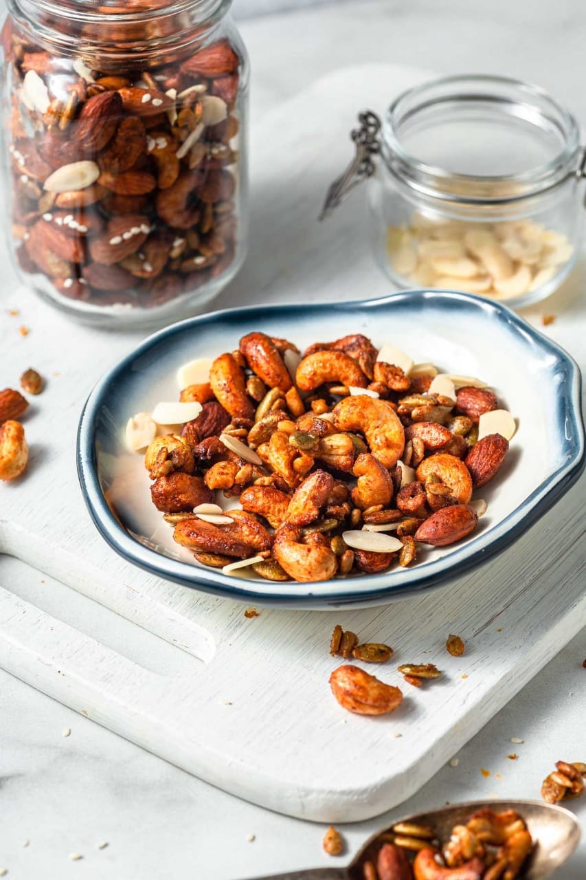 Air Fryer Roasted Nut Mix Sweet And Spicy 1