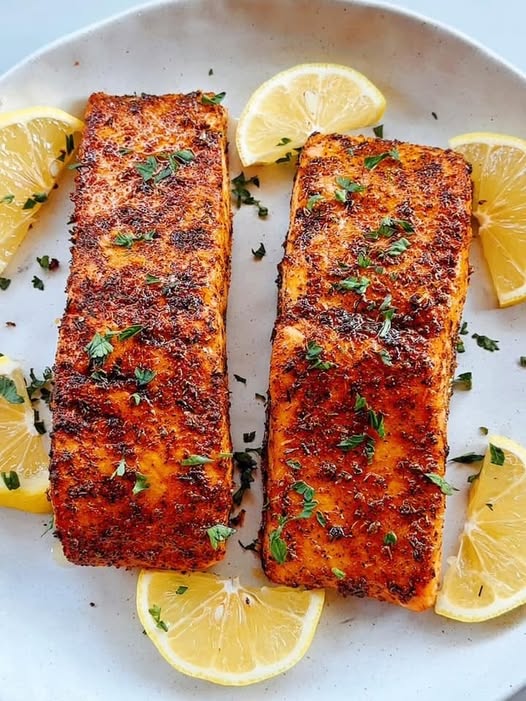 Air fryer blackened salmon 1