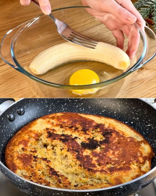 1-Minute Banana and Egg Pancake: Quick, Easy, and Delicious!