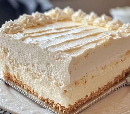 This traditional cream cheese cake is a delicious dessert that mixes the tasty cream cheese flavor with a light and fluffy cake. The smooth icing gives just the right amount of sweetness 1