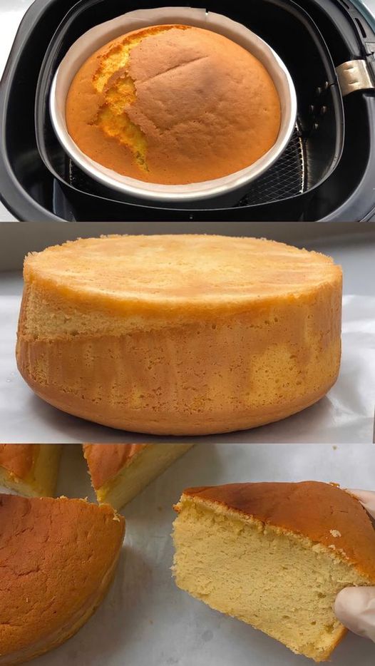 Air fryer vanilla cake 1