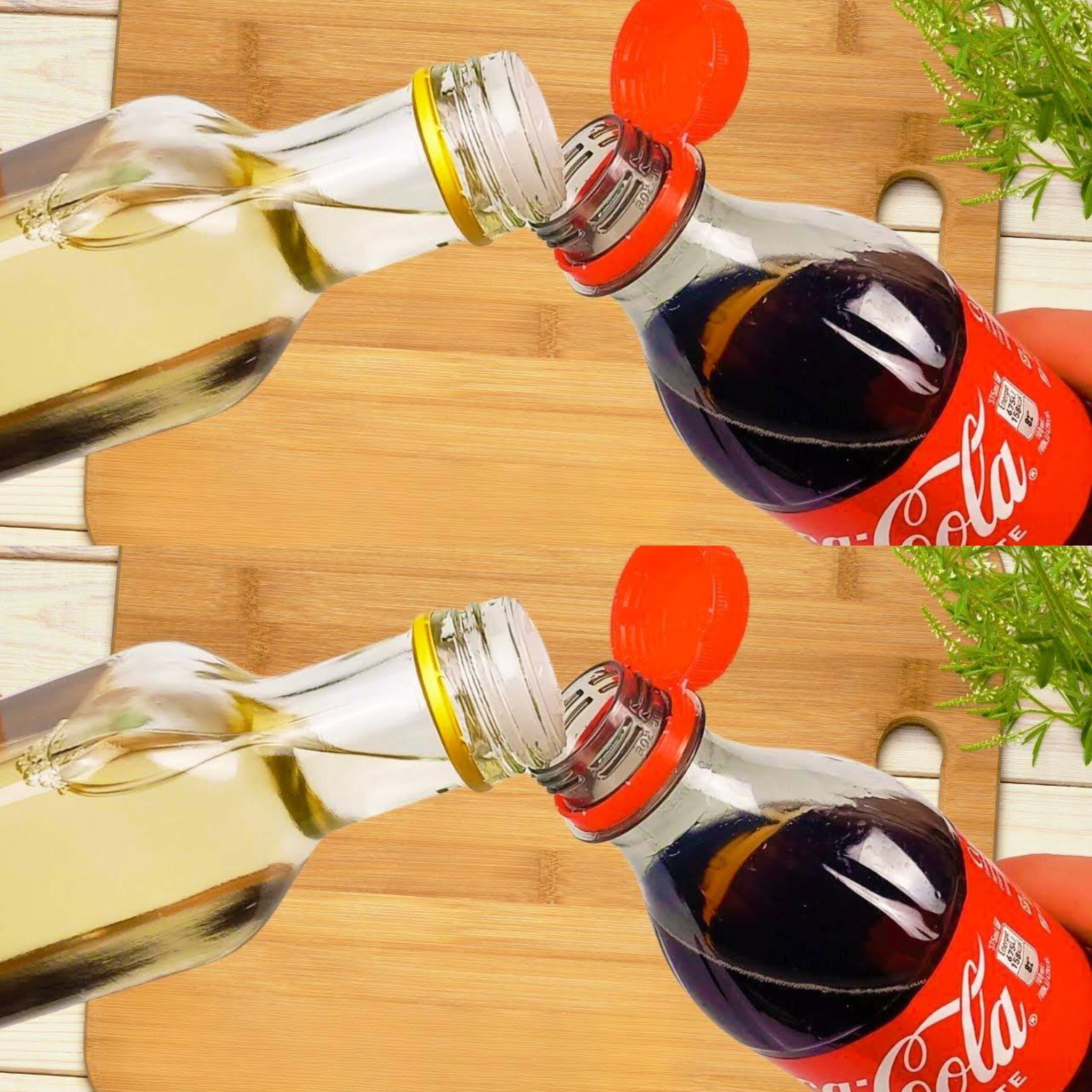 Mix White Vinegar with Coca-Cola 1