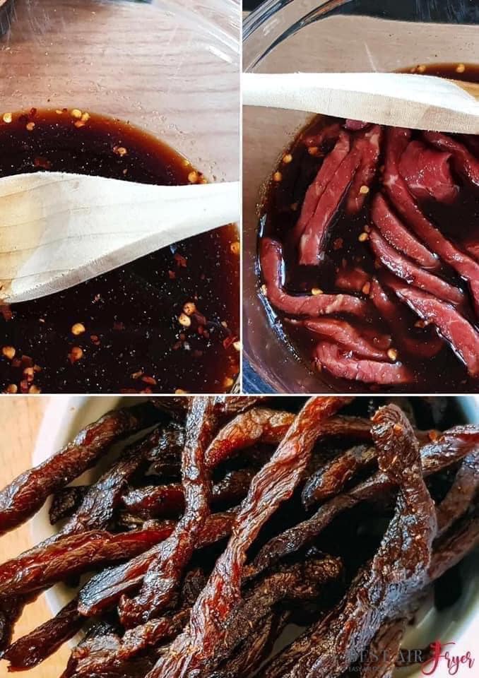 For the best homemade beef jerky, use an air fryer. 1