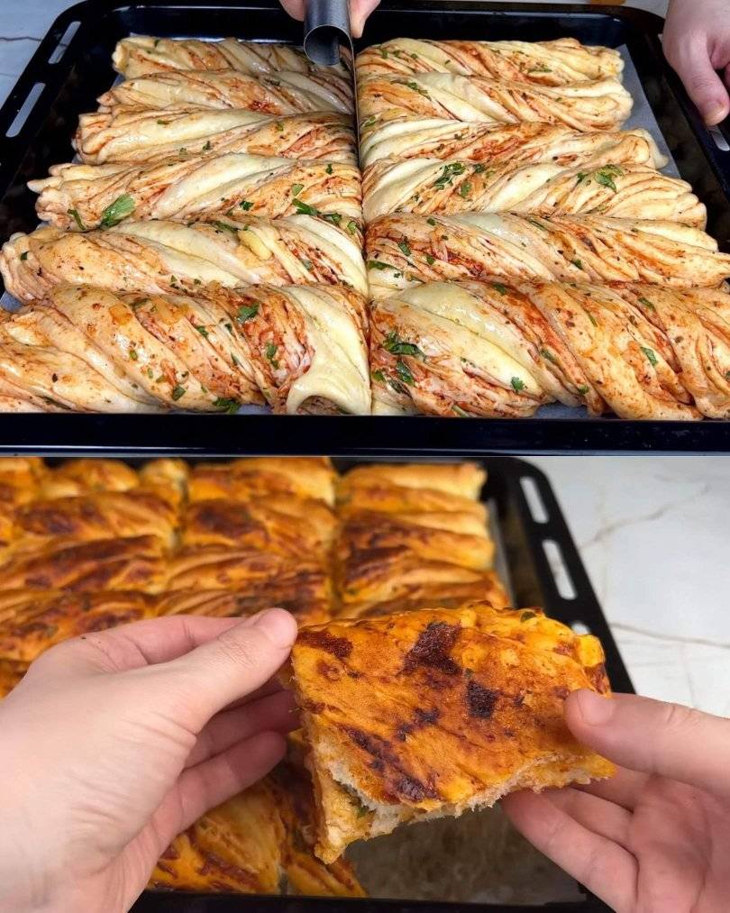 Soft Cheese-Stuffed Bread Boats with Herb Tomato Glaze 1 Soft Cheese-Stuffed Bread Boats with Herb Tomato Glaze