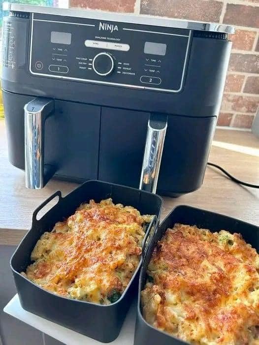 Air-fried macaroni and cheese 1