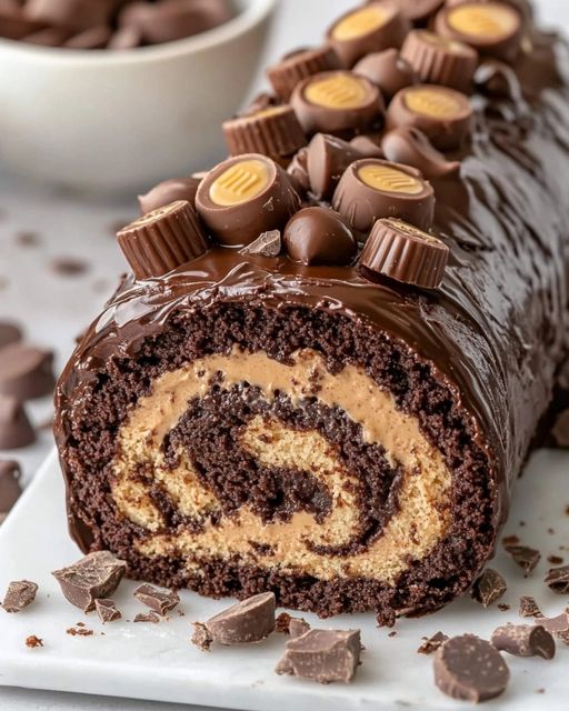Peanut Butter Cup Cake Roll 1