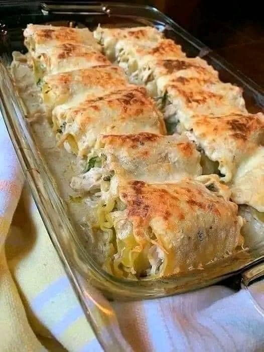 Manicotti packed with spinach and chicken 1