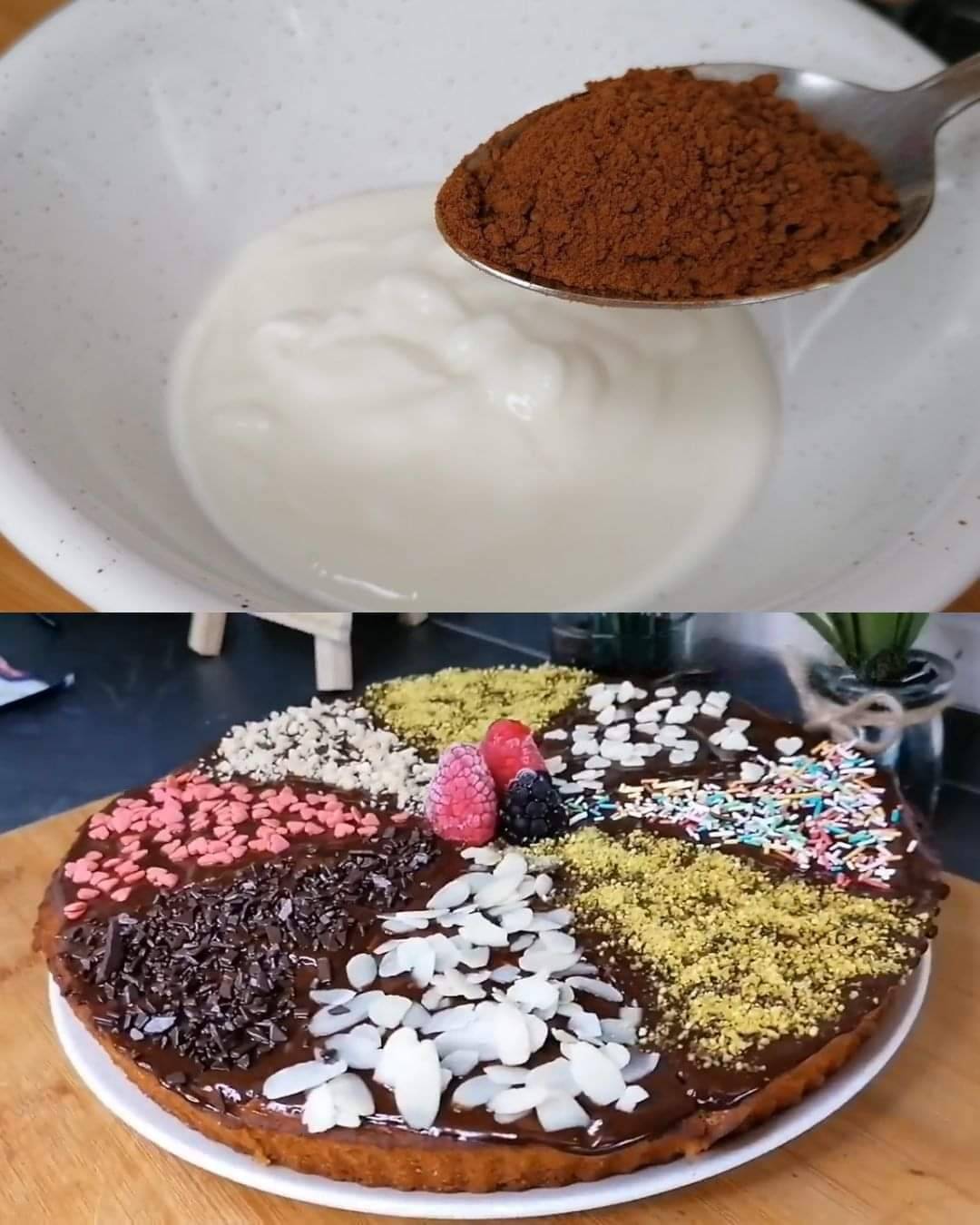 Moist Coffee Yogurt Cake with Rich Chocolate Topping 1 Moist Coffee Yogurt Cake with Rich Chocolate Topping