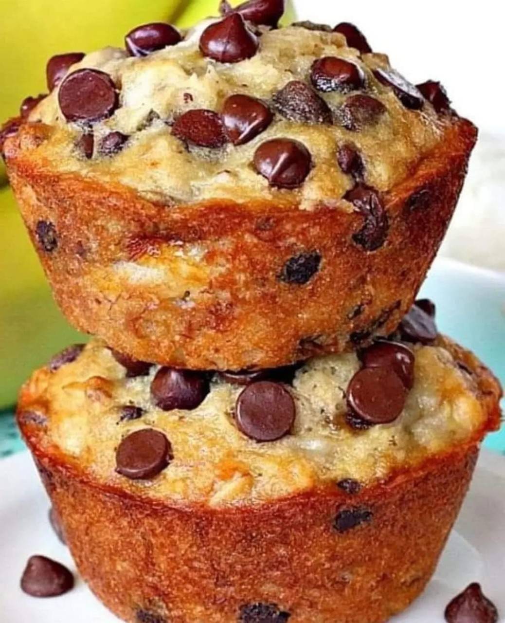 Chocolate Chip Muffins with Bananas 1