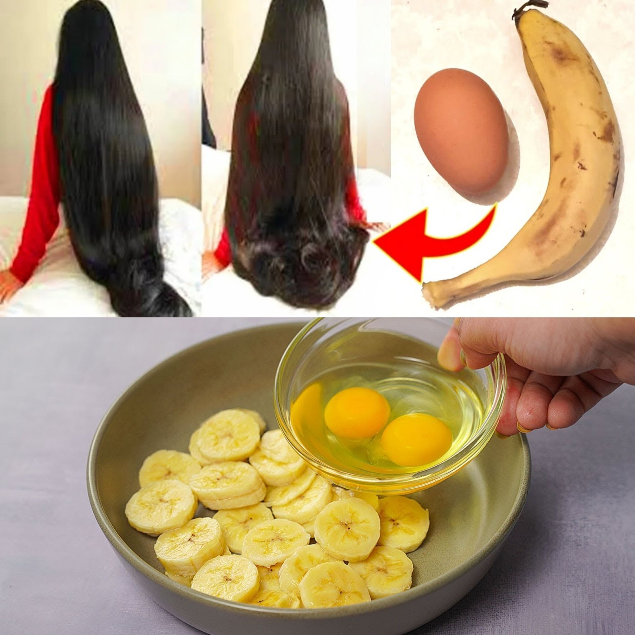 How to Grow Shiny and Silky Hair Faster with Egg and Banana 1