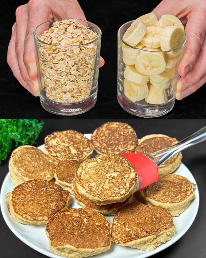 Apple and Banana Oatmeal Pancakes 1 Apple and Banana Oatmeal Pancakes