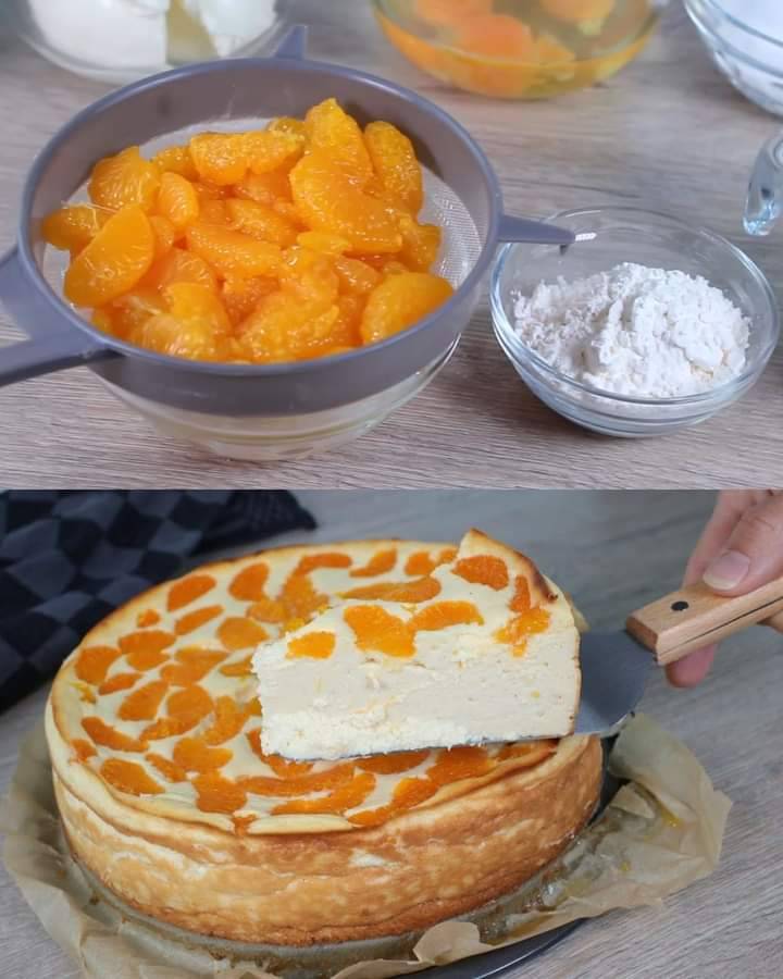 Creamy Vanilla Cheesecake with Mandarins 1 Creamy Vanilla Cheesecake with Mandarins