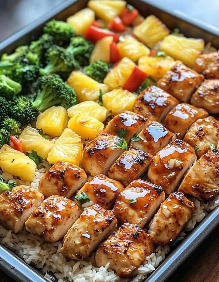 Sheet Pan with Hawaiian Chicken 1