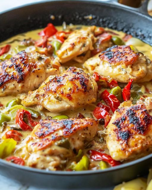 Creamy Mediterranean Chicken Skillet  1