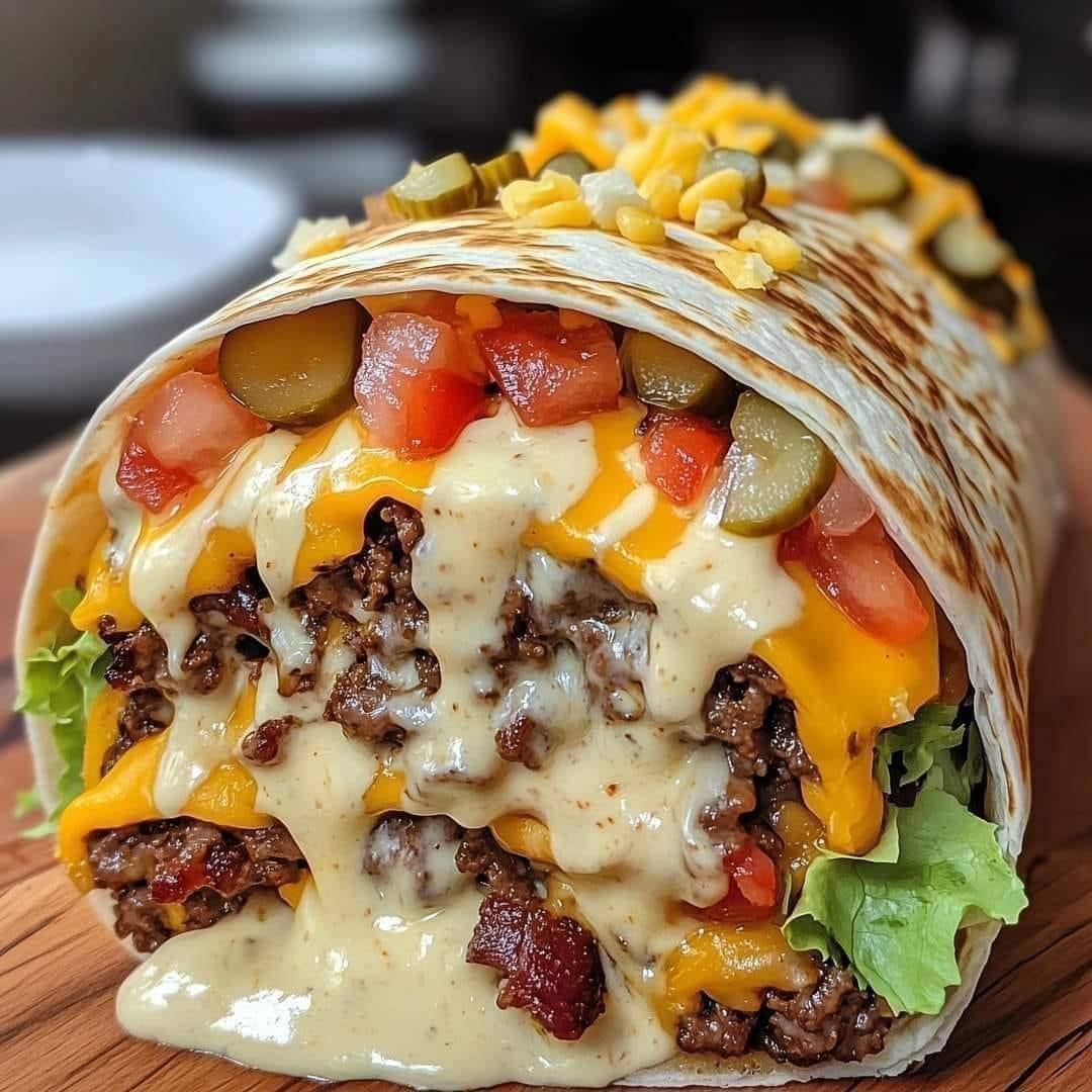 Cheeseburger Burrito Wrap 1
