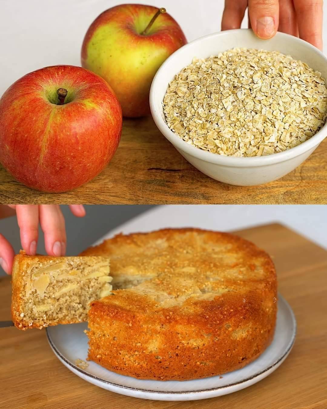 Healthy Oatmeal and Apple Cake 1 Healthy Oatmeal and Apple Cake