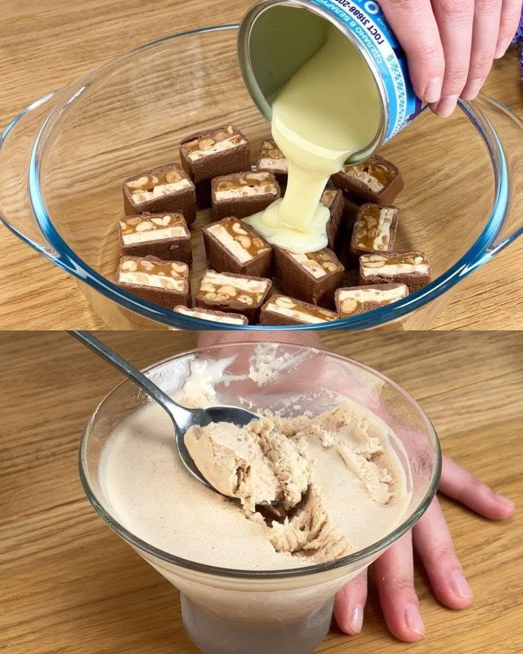 Simply fill Snickers with condensed milk! God, how delicious it is! No-bake dessert! 1 Simply fill Snickers with condensed milk! God, how delicious it is! No-bake dessert!