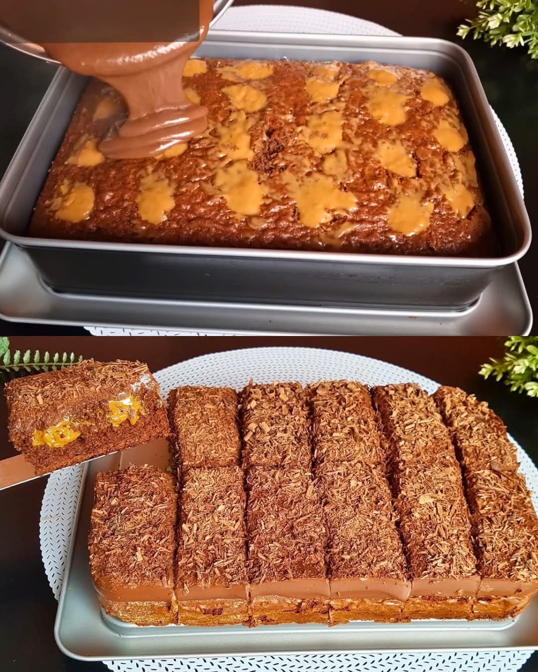 Chocolate Coffee Cake with Caramel Filling 1 Chocolate Coffee Cake with Caramel Filling