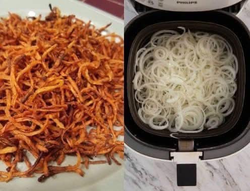 Air Fryer Crispy Fried Onions 7