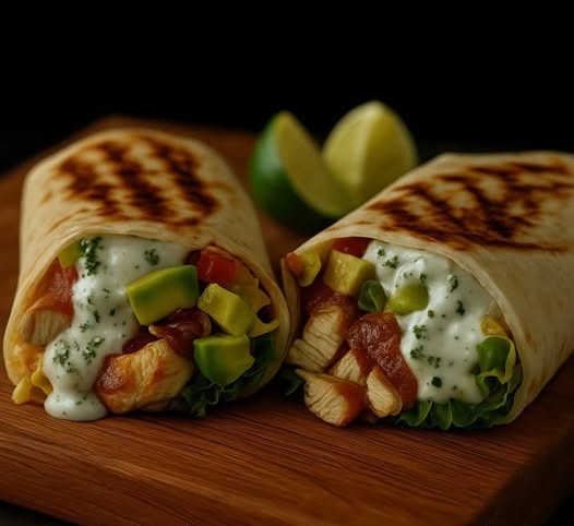 Chicken Avocado Ranch Burritos 1