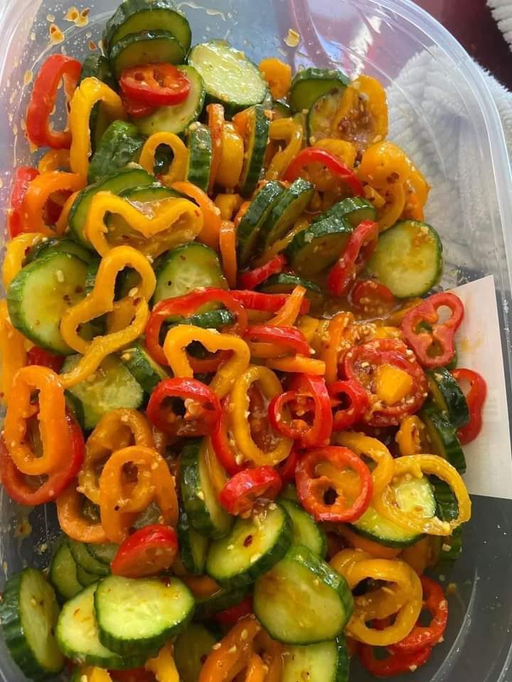 Sweet Pepper Cucumber Salad 1