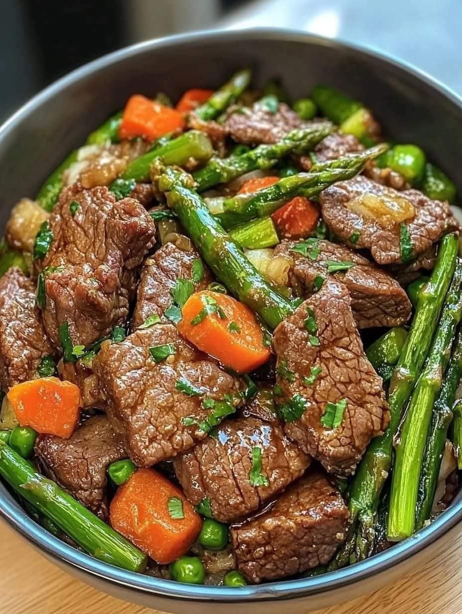 Garlic Beef and Asparagus Stir-Fry 1