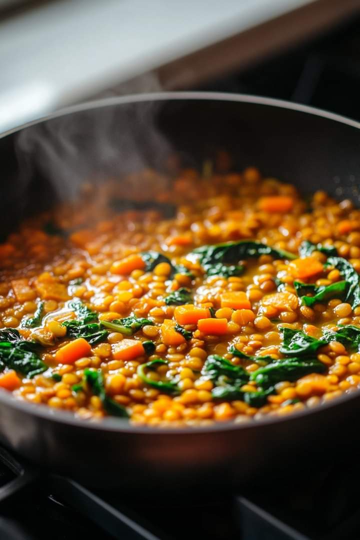 Lentils and Carrots with Spinach Recipe 1