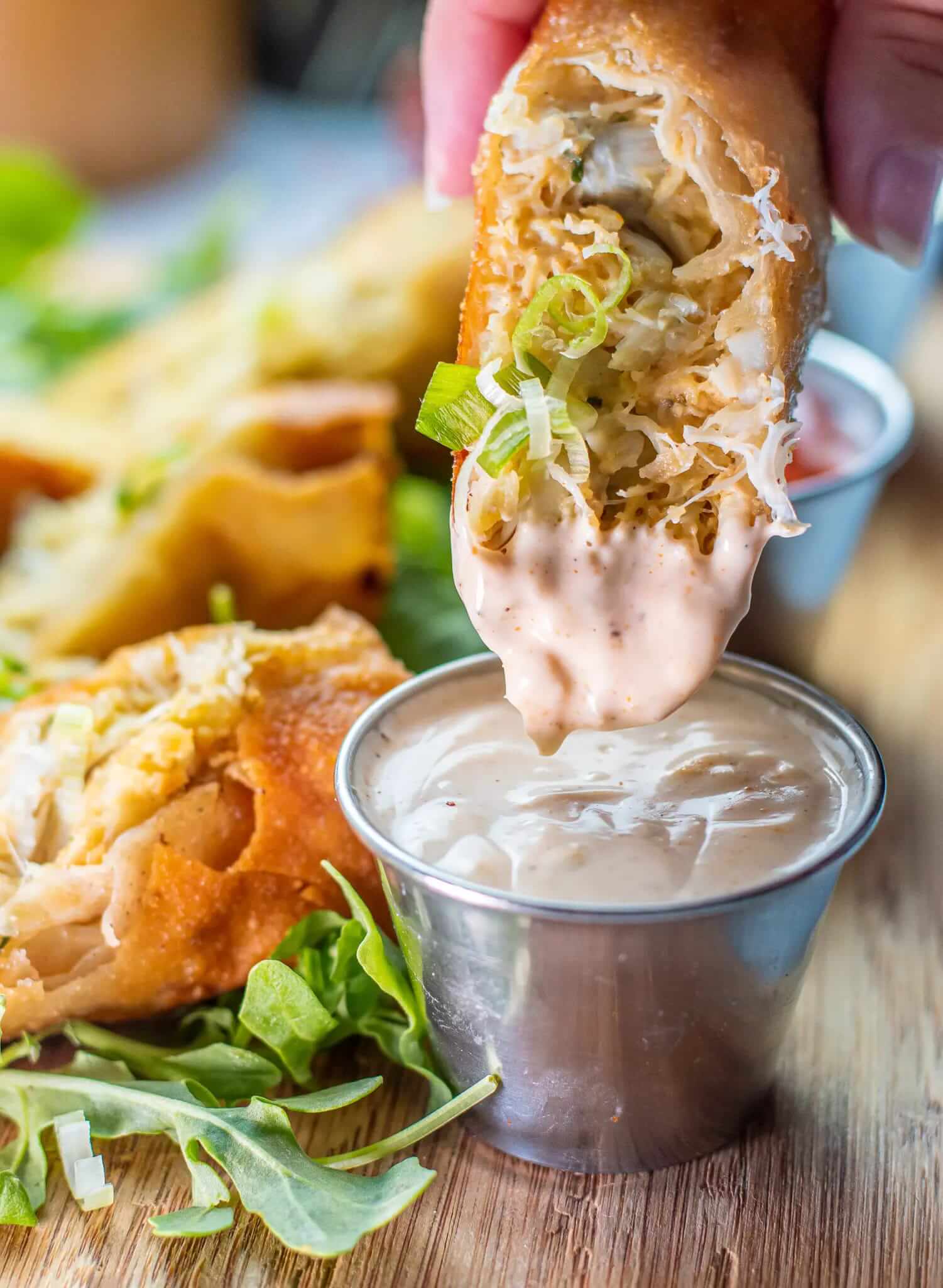 AIR FRIED CRAB CAKE EGG ROLLS 1