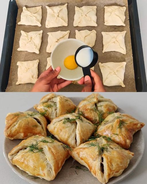 Chicken and Mushroom Puff Pastry Pies 1 Chicken and Mushroom Puff Pastry Pies