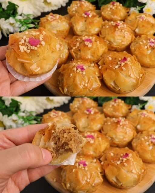 Almond and Coconut Phyllo Pastries with Honey 1 Almond and Coconut Phyllo Pastries with Honey