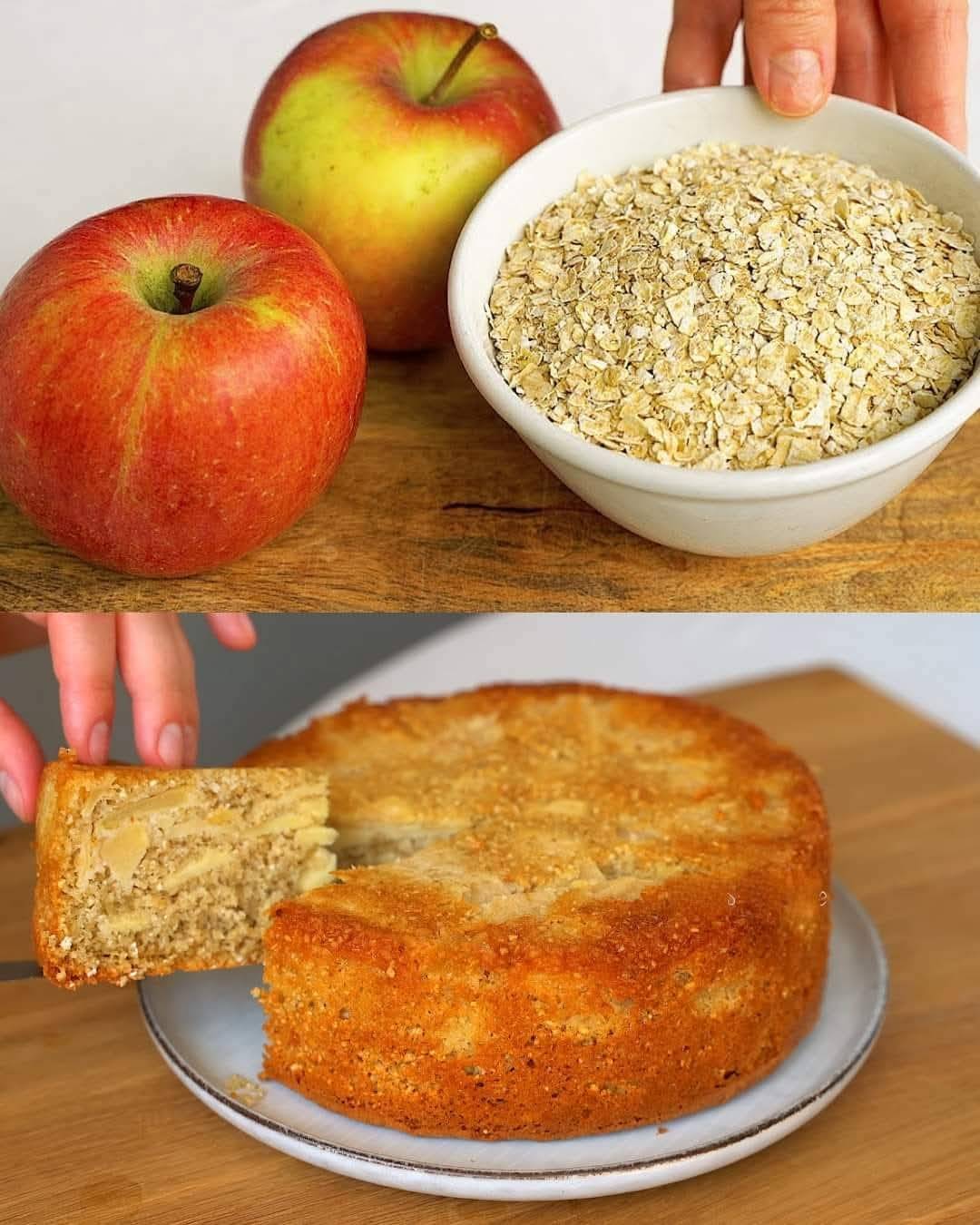 Healthy Oatmeal and Apple Cake 1 Healthy Oatmeal and Apple Cake