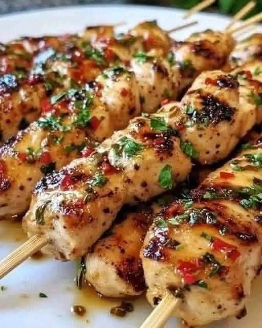 garlic parmesan chicken skewers 1