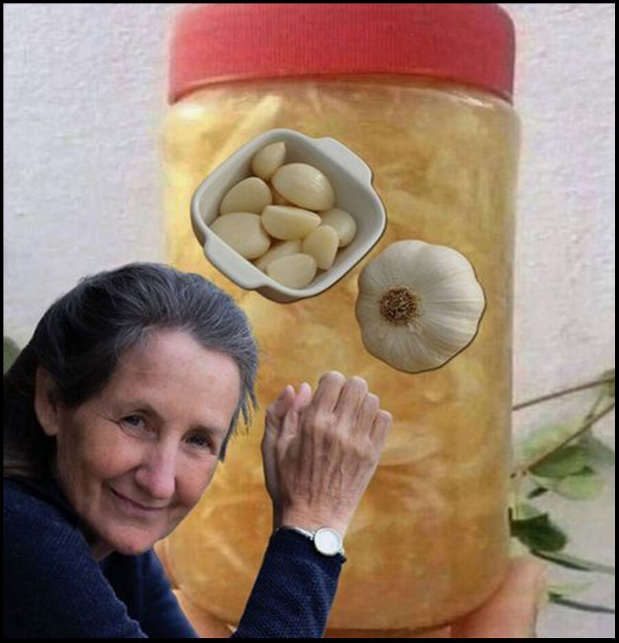 Grated ginger, honey, lemon juice, and garlic 1