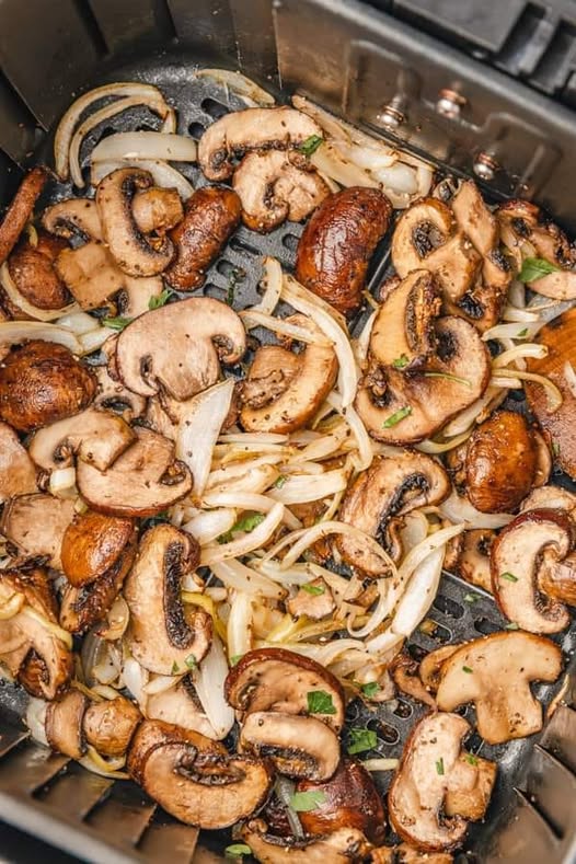 AIR FRYER ONIONS AND MUSHROOMS 8