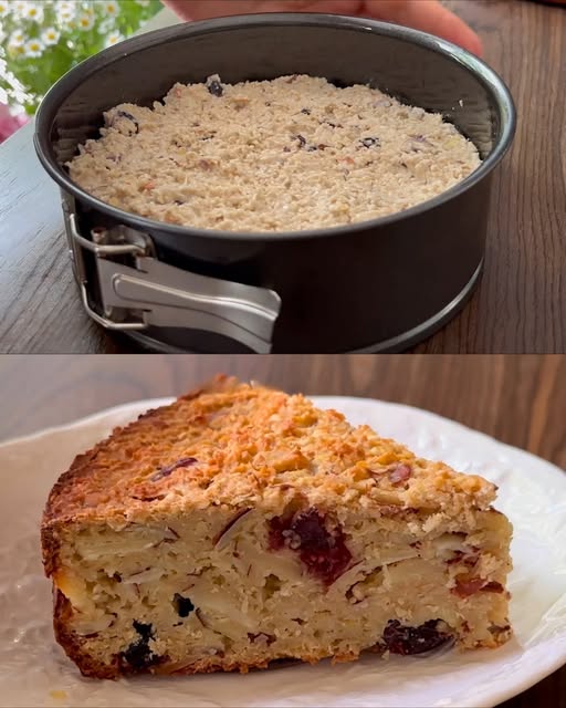 Healthy Apple Cranberry Almond Oat Cake 3 Healthy Apple Cranberry Almond Oat Cake