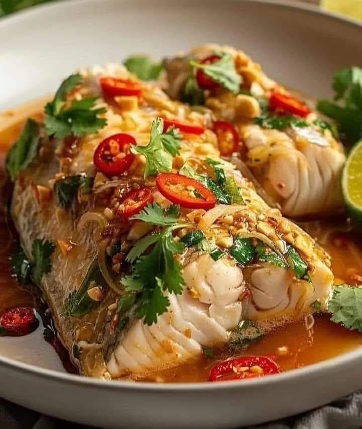 Thai Lime and Garlic Steamed Fish 6