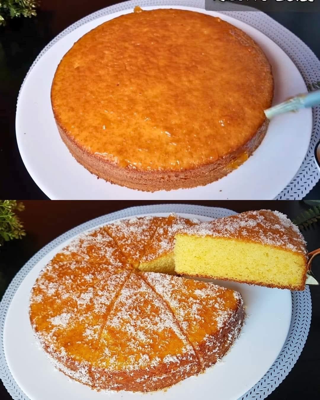 Lemon Cake with Apricot Jam and Coconut 2 Lemon Cake with Apricot Jam and Coconut