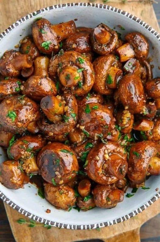 Roasted Garlic Mushrooms with Balsamic Soy 1