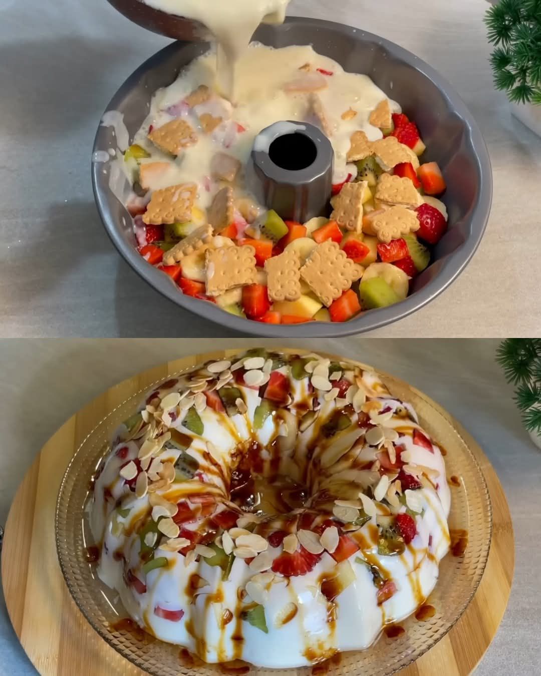 Fruit and Caramel Pudding Dessert 1 Fruit and Caramel Pudding Dessert