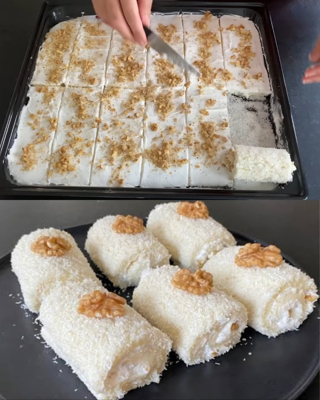 Coconut Rolls with Custard Filling 1 Coconut Rolls with Custard Filling