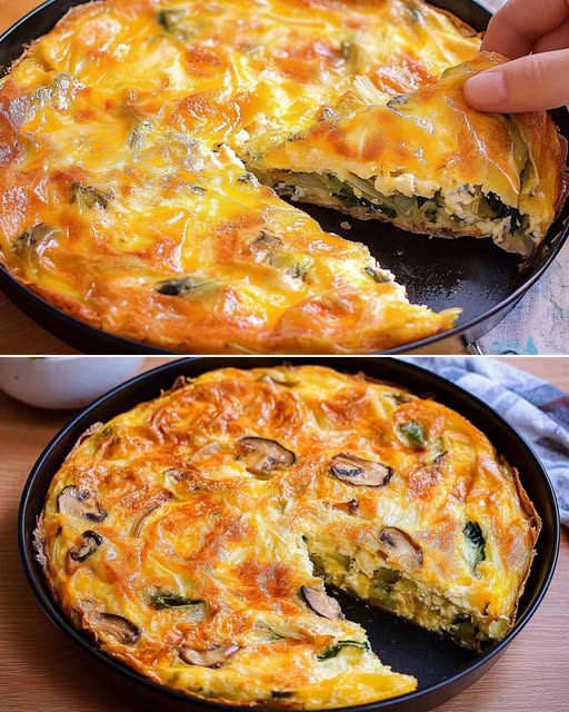 Cheesy Cabbage and Mushroom Frittata: A Nutritious Winter Comfort Dish 1 Cheesy Cabbage and Mushroom Frittata: A Nutritious Winter Comfort Dish