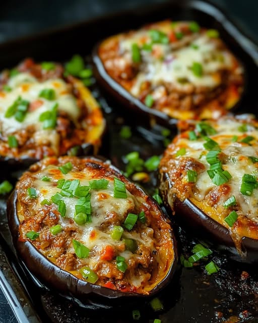 Stuffed Eggplant Boats 1