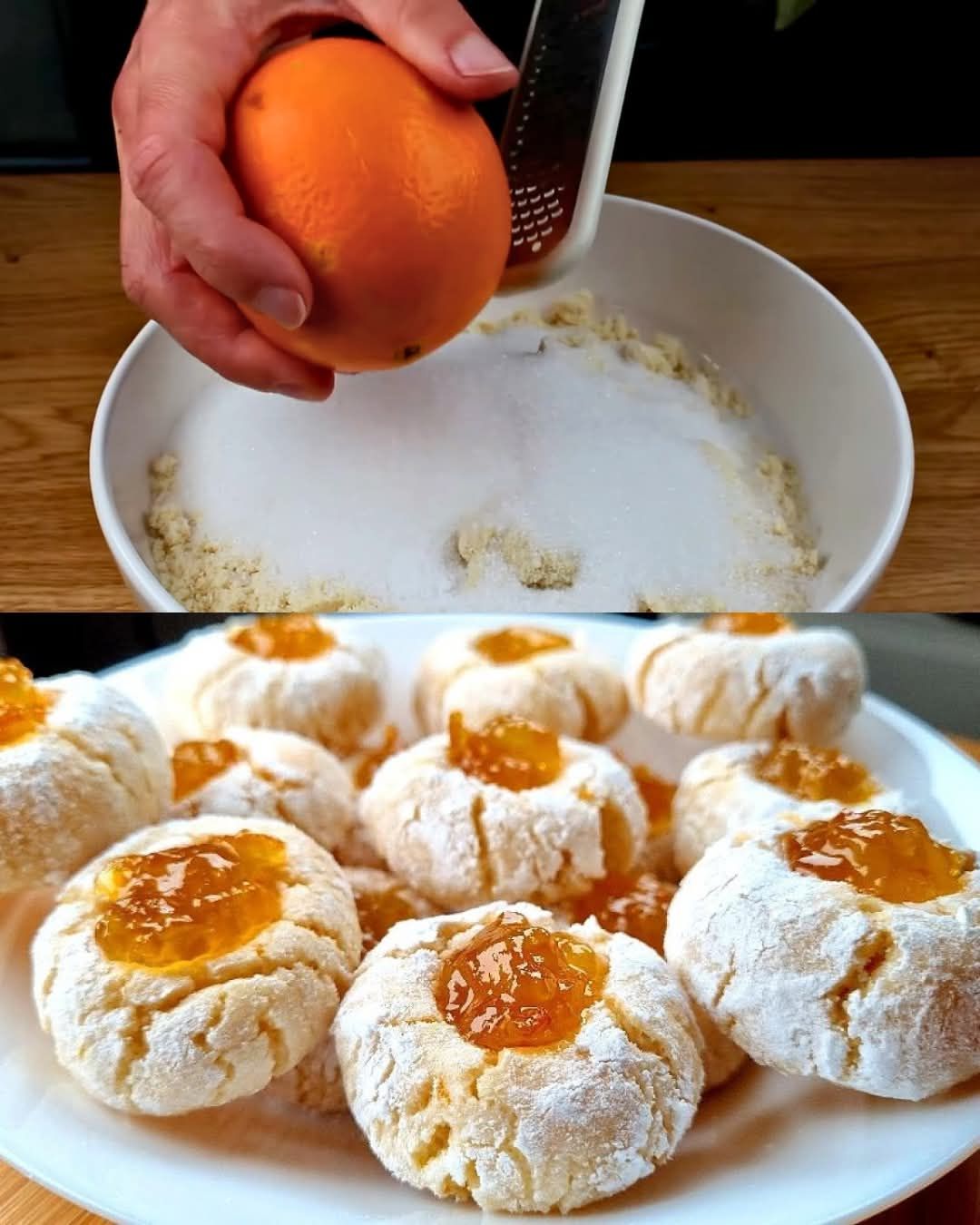 Orange Almond Thumbprint Cookies 1 Orange Almond Thumbprint Cookies
